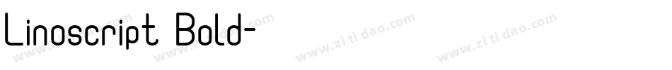 Linoscript Bold字体转换